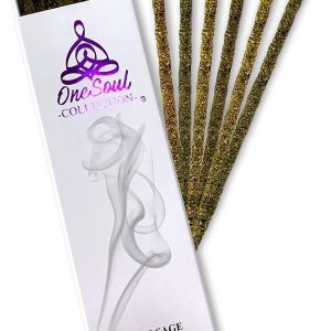 White Sage Incense, Natural Incense Sticks, Premium Sage Sticks for Aromatherapy, Hand-Rolled Artisan Meditation Incense, 1-Hour Burn Time, 6 Inches, Pack of 20 - OneSoul Collection
